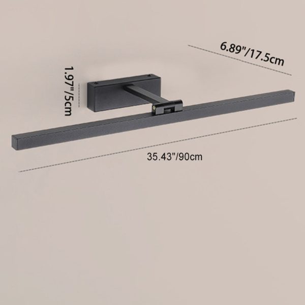 Modern Minimalist Long Iron Aluminum PC LED Vanity Light Wall Sconce Lamp For Bathroom - Image 7