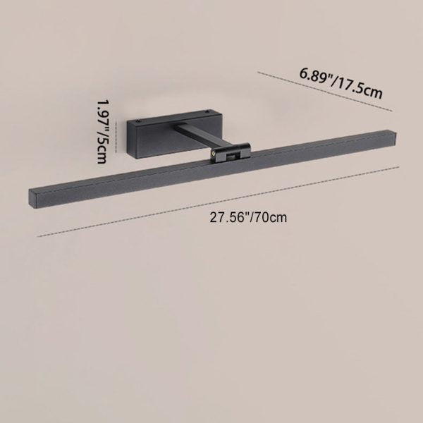 Modern Minimalist Long Iron Aluminum PC LED Vanity Light Wall Sconce Lamp For Bathroom - Image 8