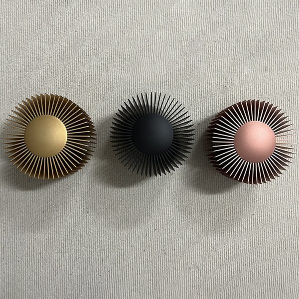Modern Minimalist Aluminum Round Sun Flower Design LED Wall Sconce Lamp For Living Room - Image 15
