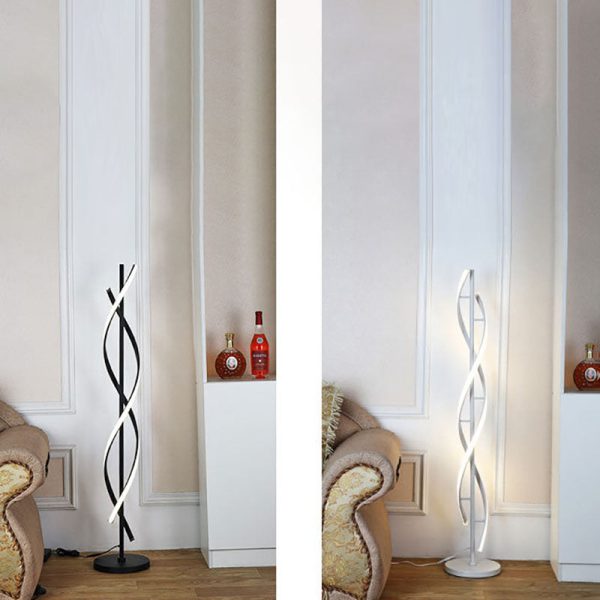 Minimalist 1-Light Spiral LED Standing Floor Lamps - Image 7