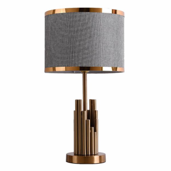 Modern Fabric Light Luxury Simple Cylindrical Design 1-Light Table Lamp - Image 2
