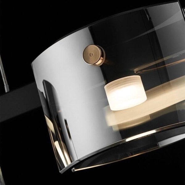 Modern Minimalist Glass Cylindrical Shade Bar LED Chandelier - Image 12