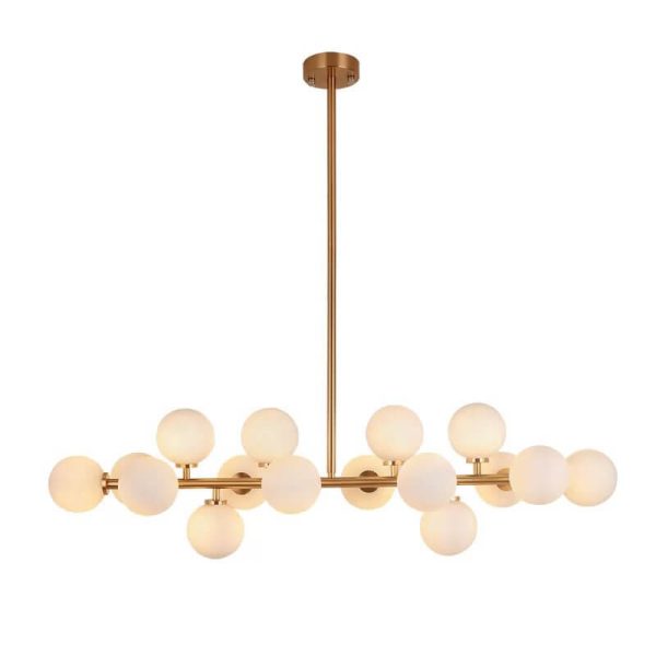 Nordic Light Luxury Magic Bean Glass Ball 16-Light Island Light Chandelier - Image 12