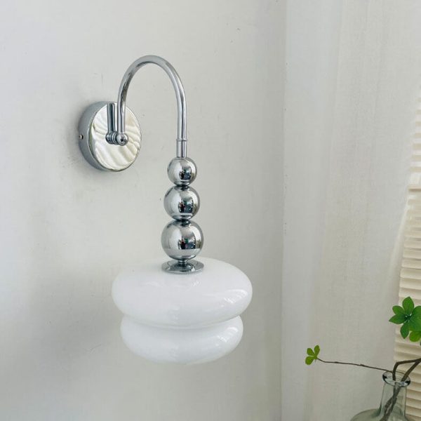Macaron Cream Gourd Design Glass Shade 1-Light Wall Sconce Lamp - Image 13