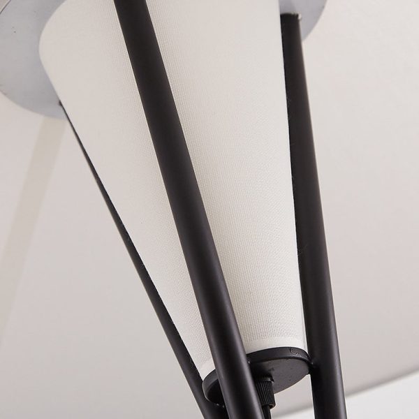 Contemporary Simplicity Semi-tapered Fabric Shade Iron Tripod 1-Light Standing Floor Lamp For Study - Image 9