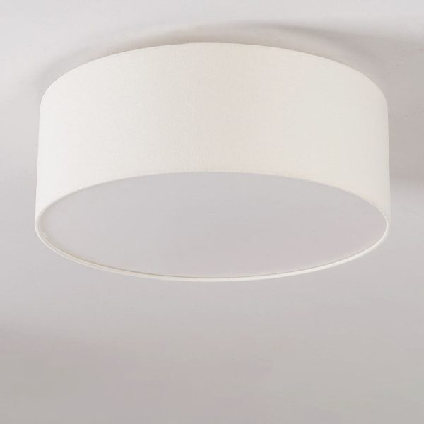 Nordic Minimalist Round Drum Fabric 3/5 Light Flush Mount Ceiling Light - Image 17
