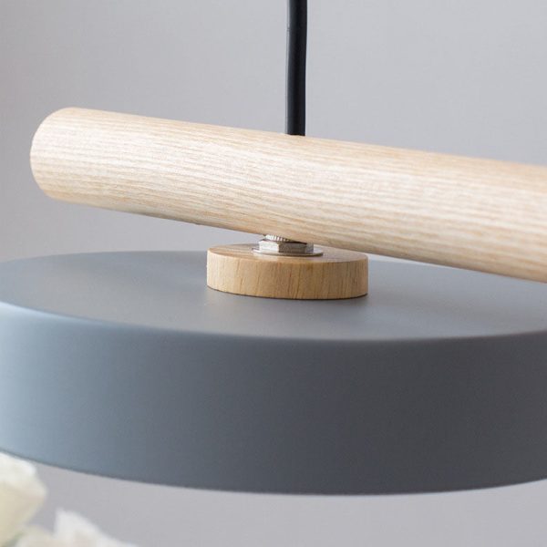 Nordic Creative Round Resin Bird Wood Linear Island Light LED Chandelier - Image 6