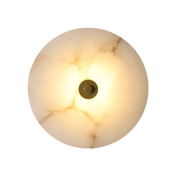 Modern Luxury Round Marble Iron LED Wall Sconce Lamp - Image 16