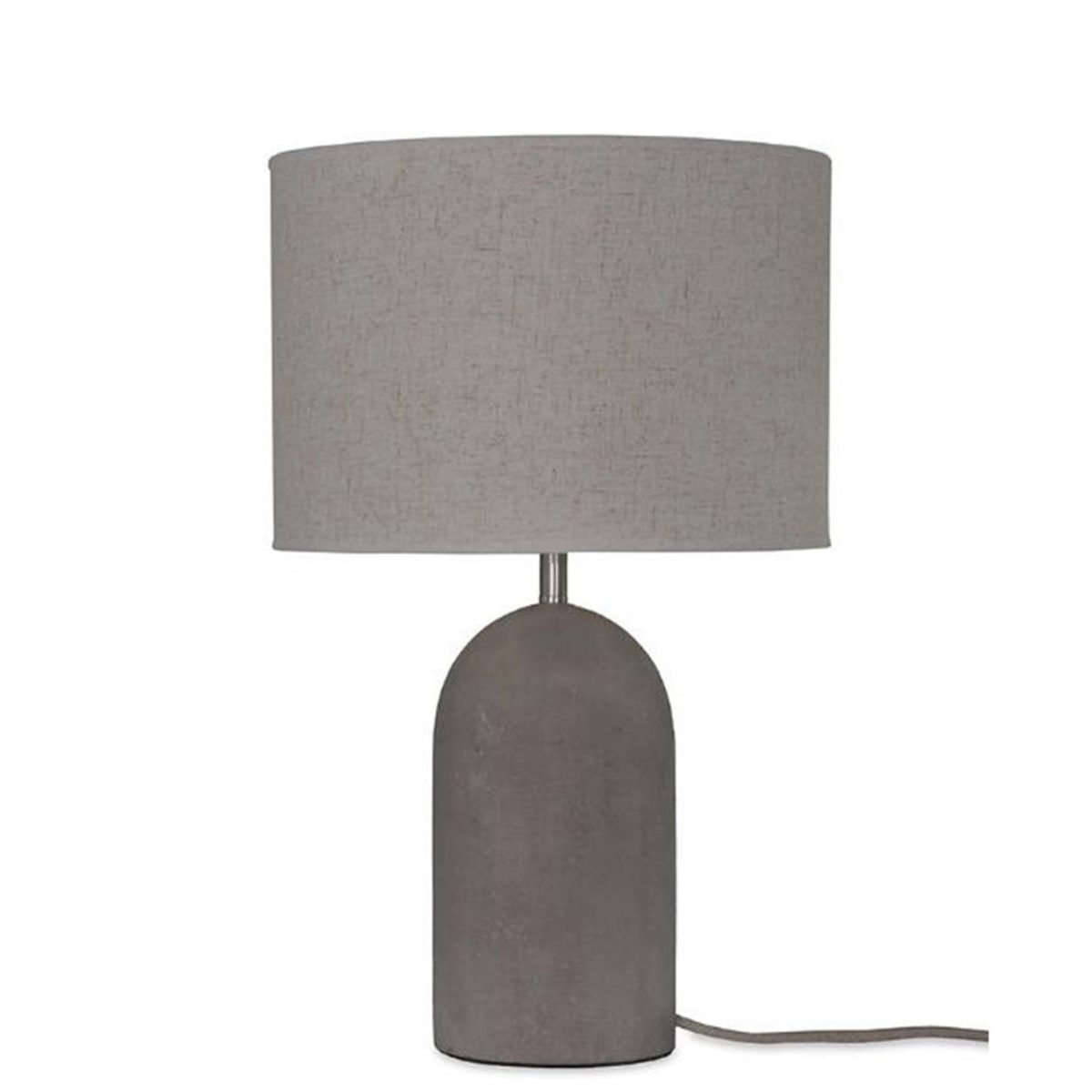 Industrial Gray Fabric Cement Column Base 1-Light LED Table Lamp - Image 4
