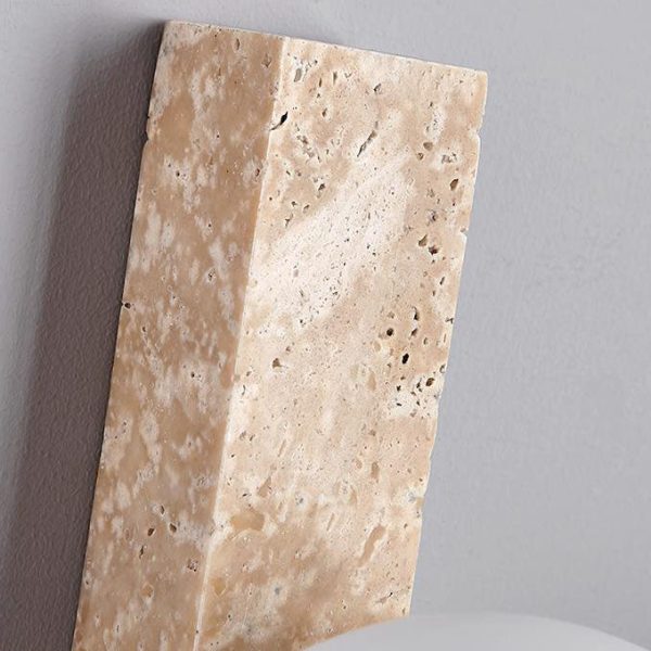 Traditional Japanese Long Strip Yellow Travertine 2-Lights For Hallway - Image 12