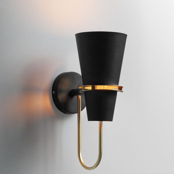 Contemporary Scandinavian Horn Iron 1-Light Wall Sconce Lamp For Bedroom - Image 13