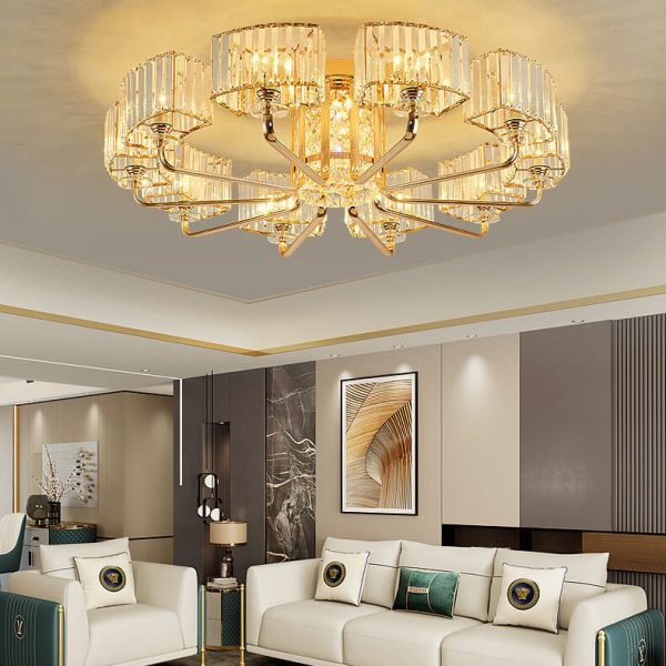 Modern Light Luxury Crystal 6/8/10/12- Light Flush Mount Ceiling Light - Image 2