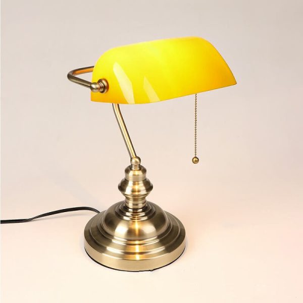 Retro Colored Glass Metal Base 1-Light Zipper Table Lamp - Image 10
