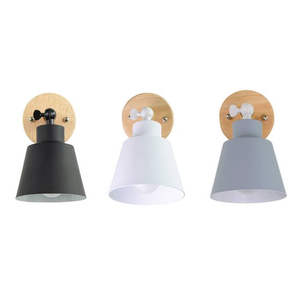 Nordic Minimalist Macaron Solid Color Rotatable Wood 1-Light Wall Sconce Lamp - Image 6