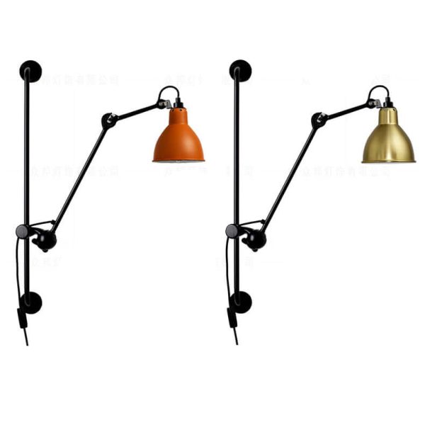 Industrial Vintage Iron Long Pole Swing Arm 1-Light Wall Sconce Lamp - Image 19