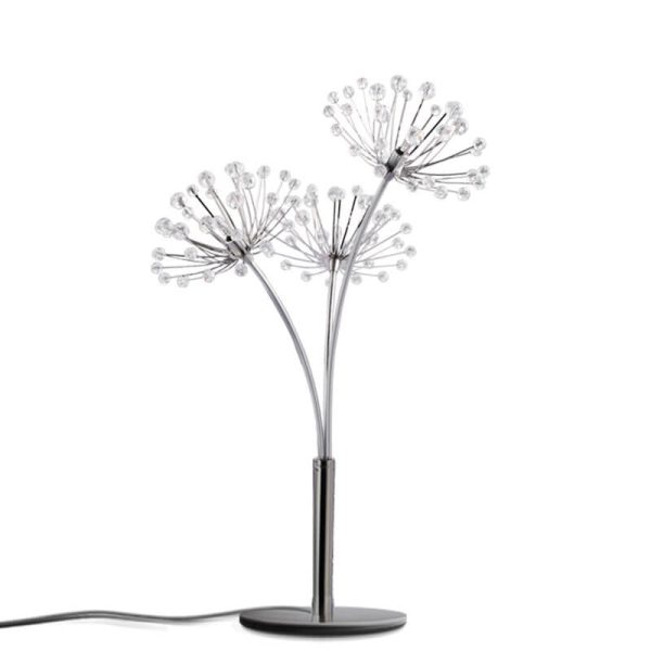 Nordic Creative Dandelion Crystal Bead Iron  3-Light Table Lamp - Image 7