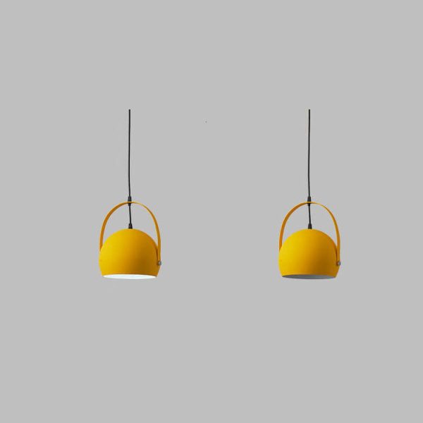 Nordic Macaron Aluminum Semicircle 1-Light Pendant Light - Image 17