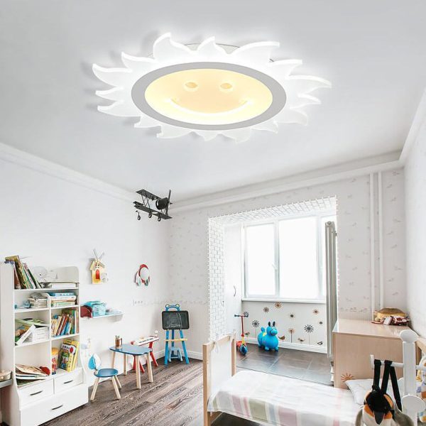 Creative Cartoon Smiley Sun LED Flush Mount Ceiling Light - Image 24