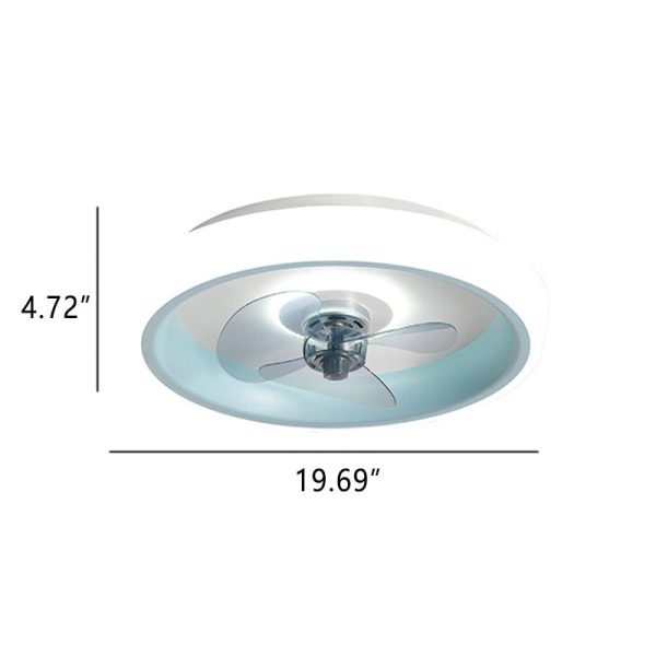 Simple Modern Acrylic Lightweight LED Flush Mount Fan Light - Image 8