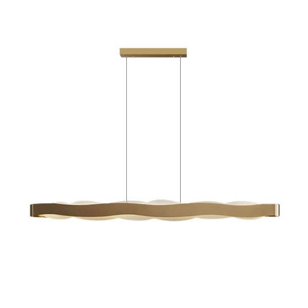 Modern Luxury Stainless Steel Long Bar Acrylic LED Chandelier - Image 9