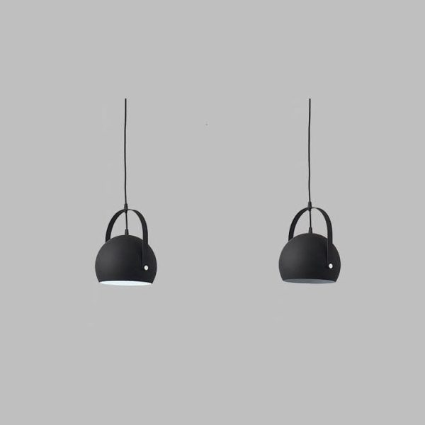 Nordic Macaron Aluminum Semicircle 1-Light Pendant Light - Image 18