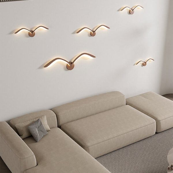 Nordic Minimalist Seagull Acrylic LED Wall Sconce Lamp - Image 5
