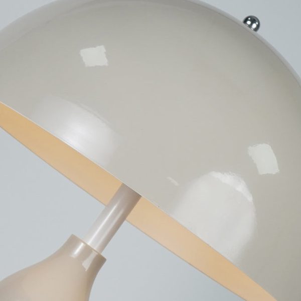 Contemporary Scandinavian Iron Mushroom Shade 1-Light Standing Floor Lamp For Bedroom - Image 7