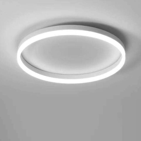Nordic Minimalist Circle Ring Iron Acrylic LED Flush Mount Ceiling Light - Image 6
