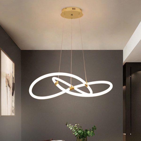 Nordic Creative Acrylic Bending Tube Island Light LED Chandelier - Image 5