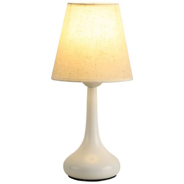 Nordic Vintage Pure Black White Iron Fabric 1-Light Table Lamp - Image 9