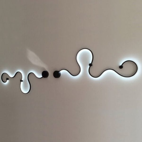Modern Long Aluminum Snake Shaped 1-Light Curved LED Wall Sconce Lamp - Image 23