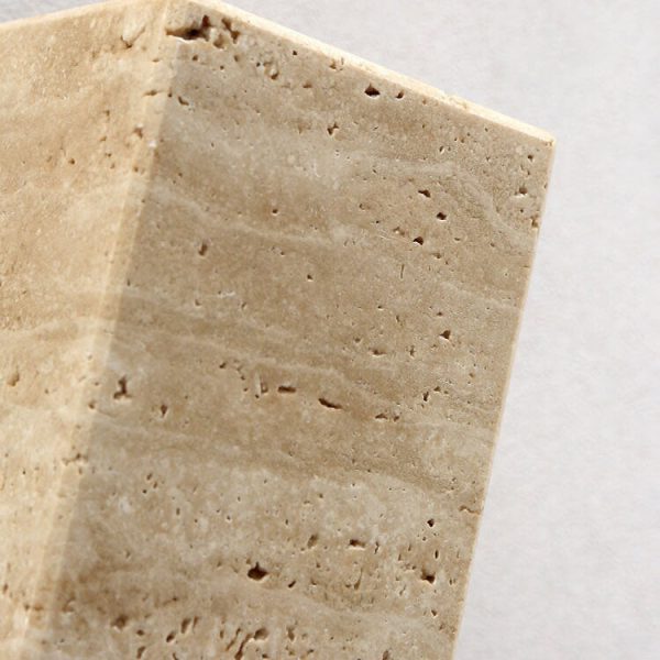 Japanese Wabi-Sabi Round Square Yellow Travertine Rubber Wood 1-Light Spotlight Wall Sconce Lamp - Image 12