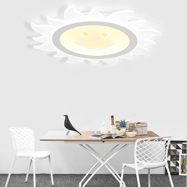 Creative Cartoon Smiley Sun LED Flush Mount Ceiling Light - Image 23