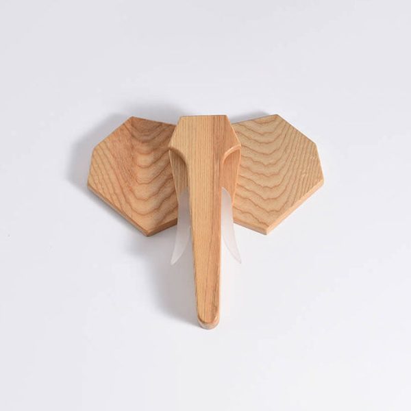 Nordic Creative Solid Wood Elephant Shape LED Wall Sconce Lamp - Image 5