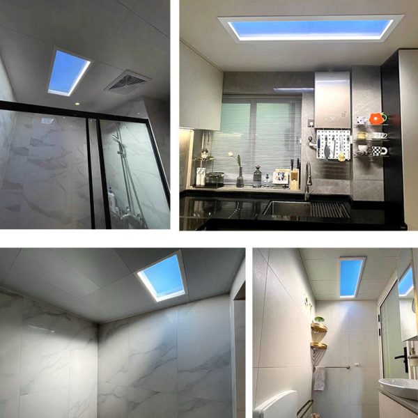 Modern Smart Blue Sky Aluminum LED Flush Mount Ceiling Light - Image 22