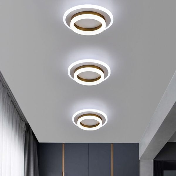 Nordic Simple Acrylic Square Circle Iron LED Flush Mount Ceiling Light - Image 11