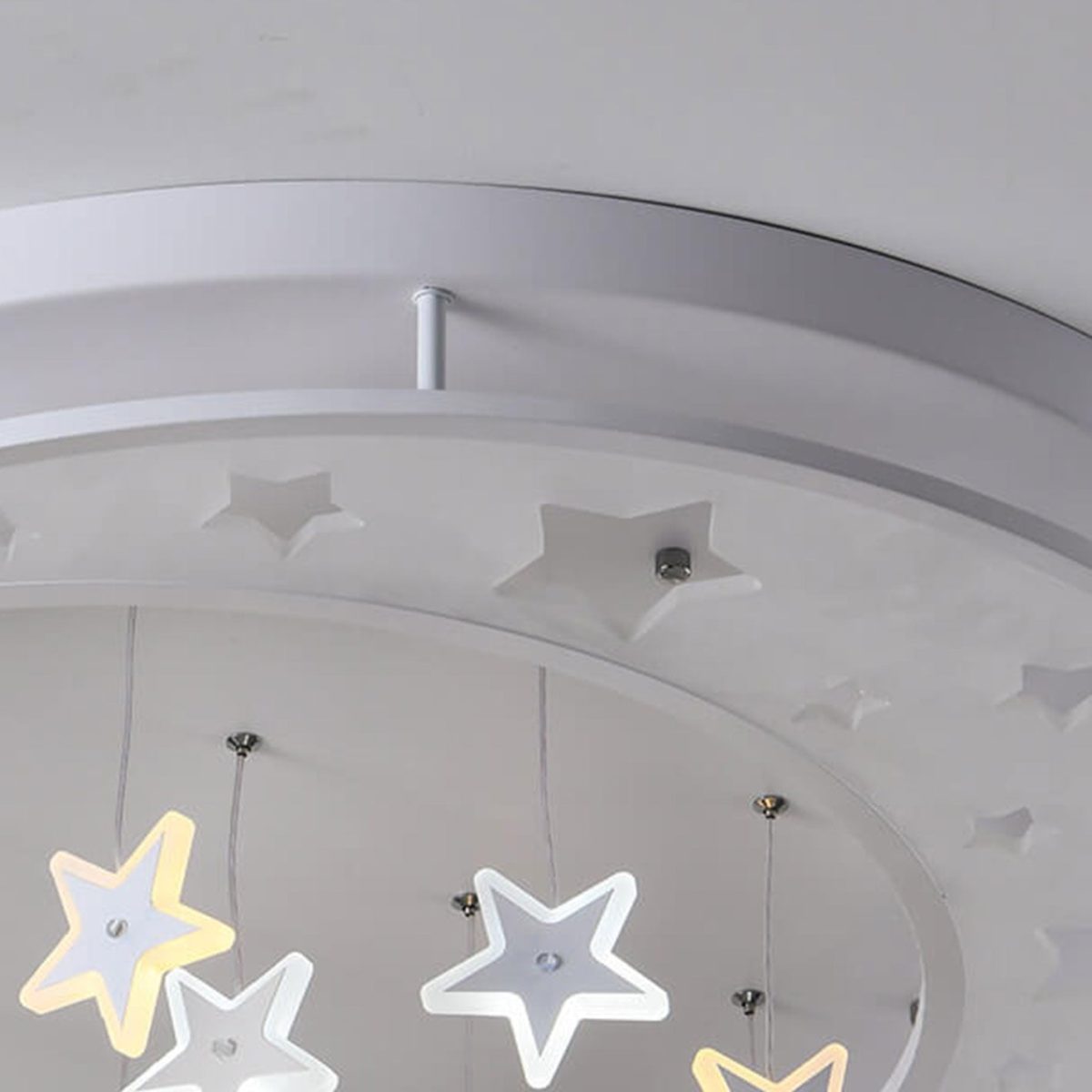 Modern Creative Star Hanging Round LED Flush Mount Ceiling Light - Image 10