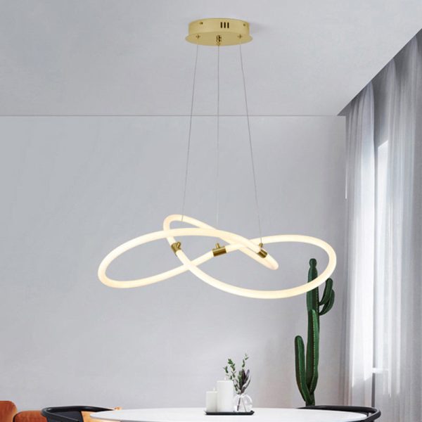 Nordic Creative Acrylic Bending Tube Island Light LED Chandelier - Image 6