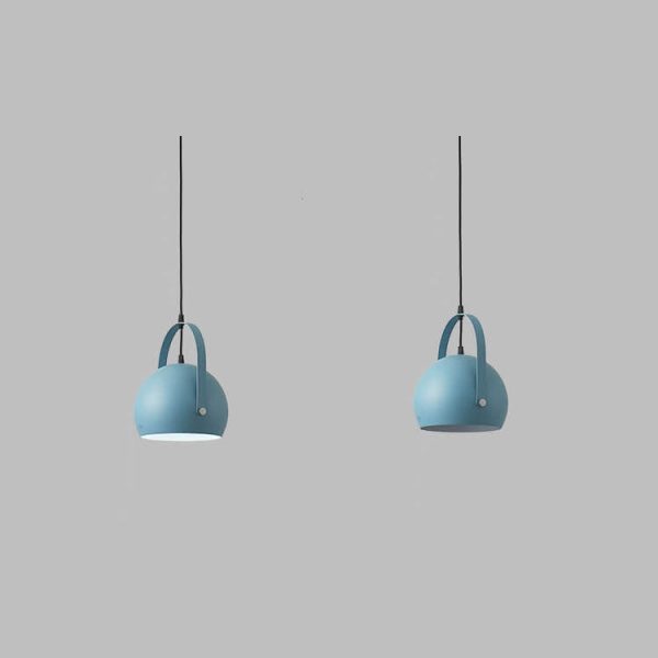 Nordic Macaron Aluminum Semicircle 1-Light Pendant Light - Image 19