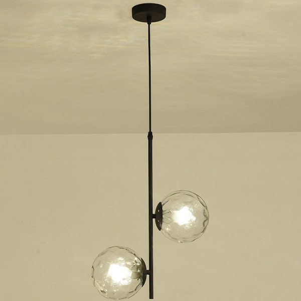Nordic Minimalist Glass Ball Branch 2-Light Chandelier - Image 5