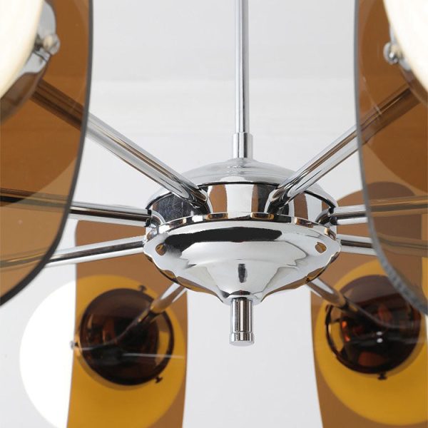 Modern Mid-Century Acrylic Magic Bean Glass Shade 3/5/6/8-Light Chandelier For Living Room - Image 11