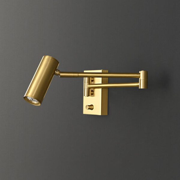 Nordic Luxury Copper Rotatable Eye Protection Reading LED Wall Sconce Lamp - Image 6
