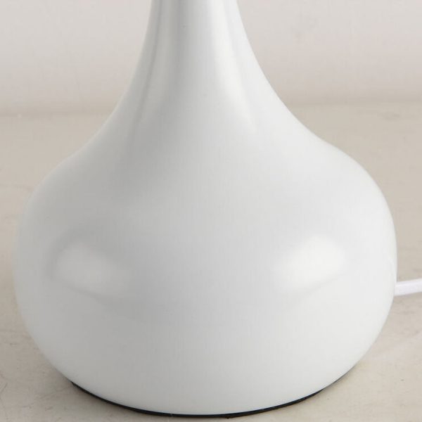 Nordic Vintage Pure Black White Iron Fabric 1-Light Table Lamp - Image 19