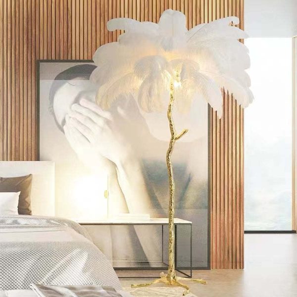 O'Moore Nordic Luxury Unique Ostrich Feather Floor Lamp/Table Lamp - Image 11