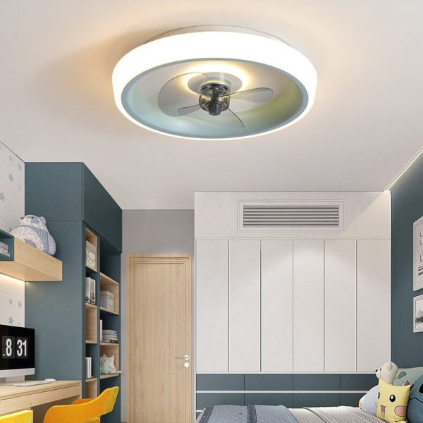 Simple Modern Acrylic Lightweight LED Flush Mount Fan Light - Image 27