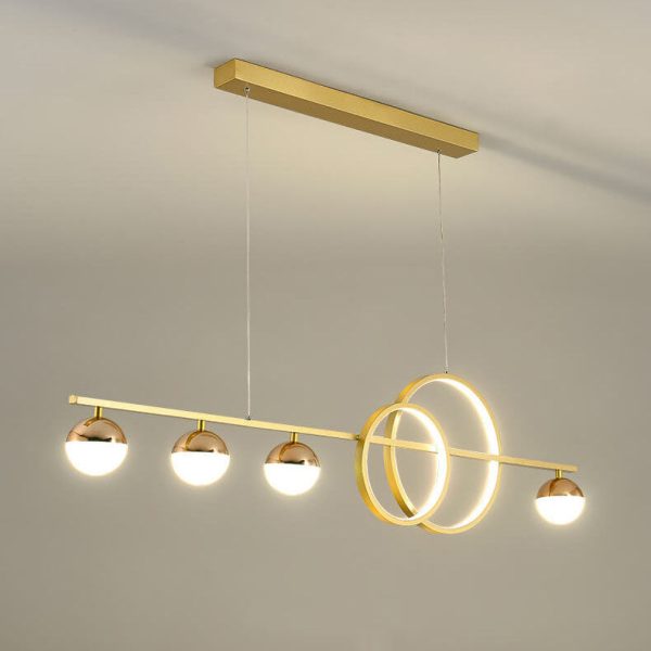 Modern Luxury Long Strip Round Globe Design LED Island Light Chandelier - Image 18