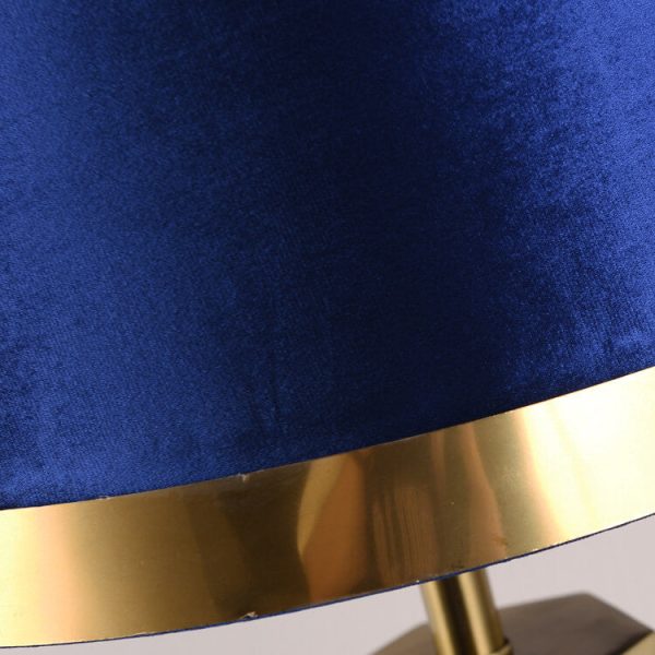 Luxury Art Fabric Metal Geometric Base 1-Light Table Lamp - Image 10