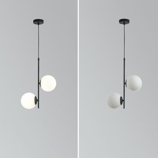 Nordic Minimalist Glass Ball Branch 2-Light Chandelier - Image 16