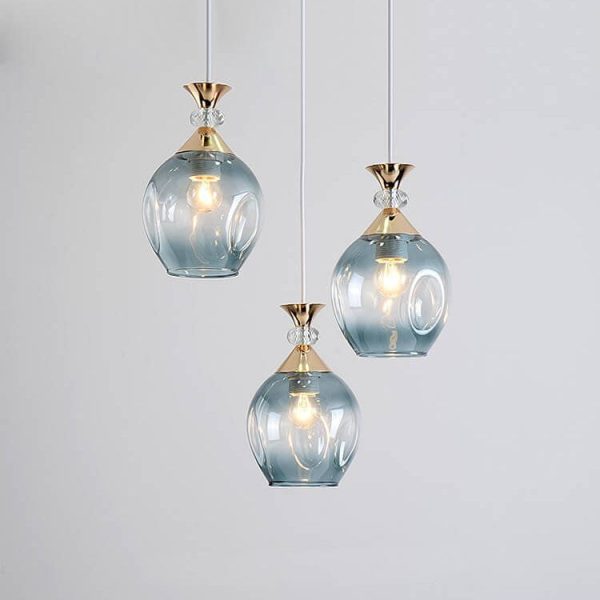 Nordic Gradient Glass Orb 1/3 Light Island Light Chandelier - Image 24
