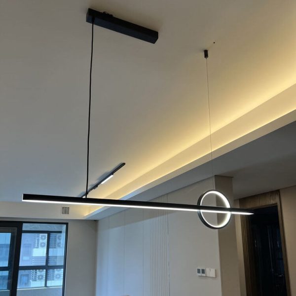 Modern Minimalist Line Circle Design Island Light LED Chandelier - Image 21